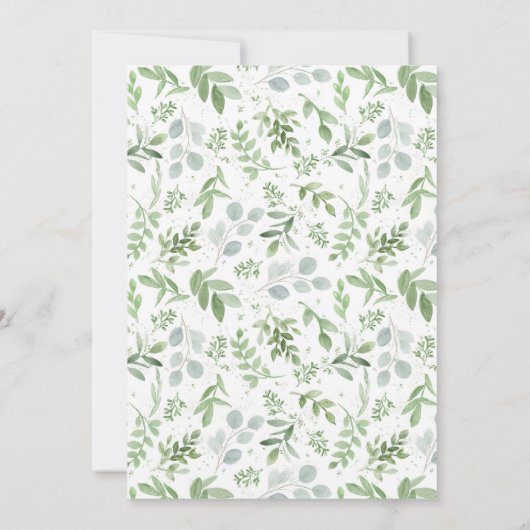 Waterverf Greenery Hij zei dat ze spel Kaart zei (Achterkant)