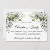 Waterverf Greenery Holly kerstfeest Kaart (Voorkant)