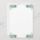 Waterverf Greenery Holly Wreath kerstparty Kaart (Achterkant)