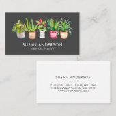 Waterverf Greenery Houseplant Nursery Business C Visitekaartje (Voorkant / Achterkant)