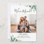 Waterverf Greenery Housewarming Party Foto Kaart (Voorkant)