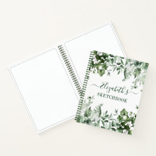 Waterverf Greenery Ivy Ferns Sage Sketchbook Notitieboek