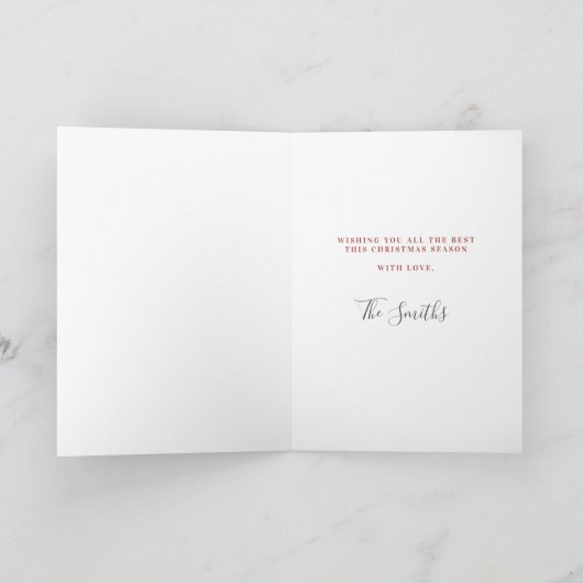 Waterverf Greenery kerstfeestkaartje Kaart (Binnen)