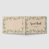 Waterverf Greenery | Kraft look bruiloft Gastenboek (Volledig)