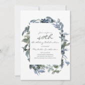 Waterverf Greenery laat de 40ste verjaardag van de Kaart (Voorkant)