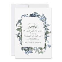 Waterverf Greenery laat de 40ste verjaardag van de