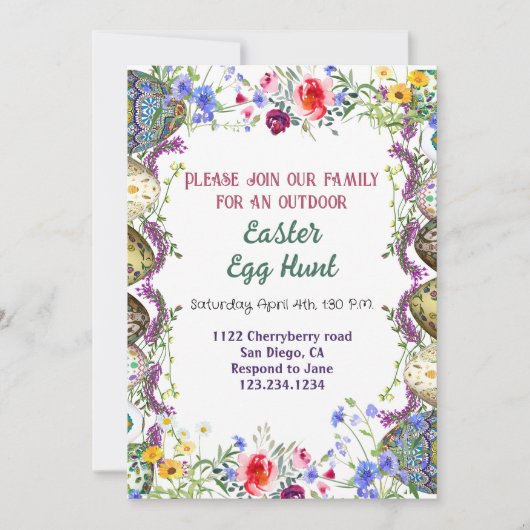 Waterverf Greenery laat de hap van de rooster Kaart (Voorkant)