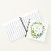 Waterverf Greenery laat Floral Guest Book | Notitieboek (Binnen)