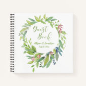 Waterverf Greenery laat Floral Guest Book | Notitieboek (Voorkant)
