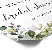 Waterverf Greenery laat foliage welkomstteken Poster (Hoek)