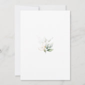 Waterverf Greenery laat gouden FOTO-bruiloft over Kaart (Achterkant)