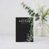 Waterverf Greenery Lavender Earring Display Kaart Visitekaartje (Staand voorkant)