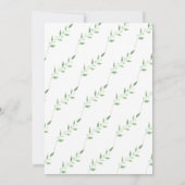 Waterverf Greenery Leaf Wreath Wedding Invitation Kaart (Achterkant)