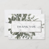 Waterverf Greenery Leaves Bedankkaart (Voorkant)