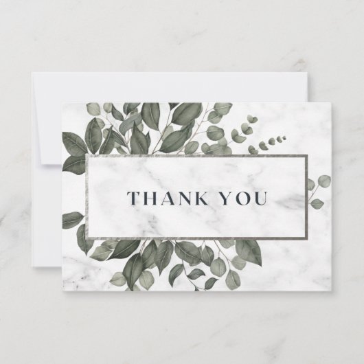 Waterverf Greenery Leaves Bedankkaart (Voorkant)