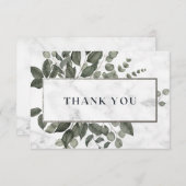 Waterverf Greenery Leaves Bedankkaart (Voorkant / Achterkant)
