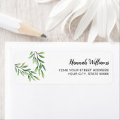 Waterverf Greenery Leaves Elegant Etiket (Insitu)