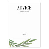 Waterverf Greenery Leaves Wedding Advice Card Kaart (Voorkant)