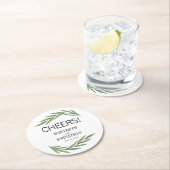 Waterverf Greenery Leaves Wedding Onderzetter (Insitu)