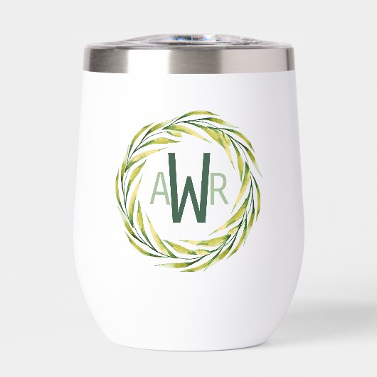 Waterverf Greenery Lijst Monogram ID667 (Voorkant)