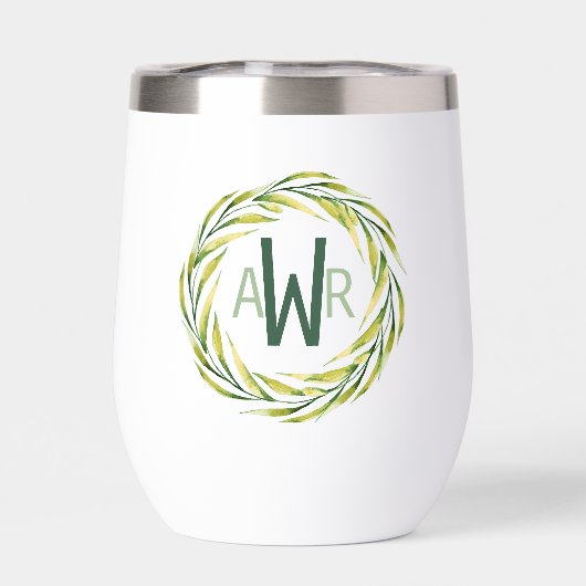 Waterverf Greenery Lijst Monogram ID667 (Achterkant)