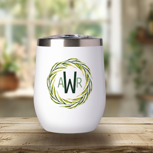 Waterverf Greenery Lijst Monogram ID667