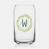 Waterverf Greenery Lijst Monogram ID667 Blikvorm Glas (Voorkant)