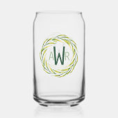Waterverf Greenery Lijst Monogram ID667 Blikvorm Glas (Achterkant)