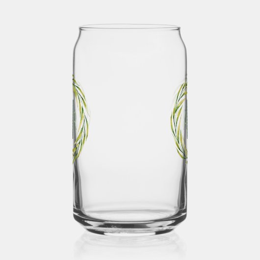 Waterverf Greenery Lijst Monogram ID667 Blikvorm Glas (Rechts)