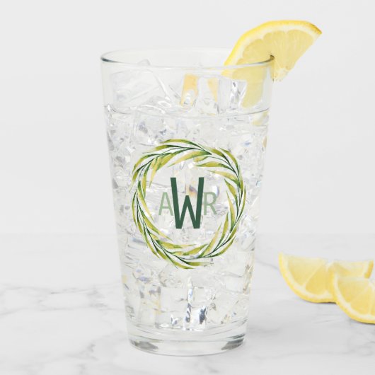 Waterverf Greenery Lijst Monogram ID667 Glas (Achterkant ijs)
