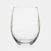 Waterverf Greenery Lijst Monogram ID667 Wijnglas Zonder Voet (Links)