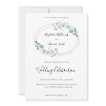 waterverf greenery lijst trouwuitnodiging