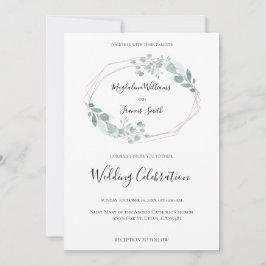 waterverf greenery lijst trouwuitnodiging kaart