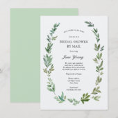 Waterverf Greenery Lijst Vrijgezellenfeest per Mai Kaart (Voorkant / Achterkant)