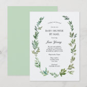 Waterverf Greenery Lijst Vrijgezellenfeest per Mai Kaart (Voorkant / Achterkant)