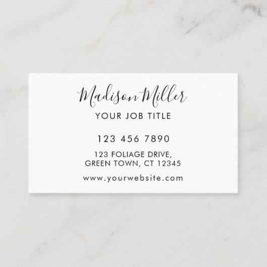 Waterverf Greenery Logo Visitekaartje (Achterkant)