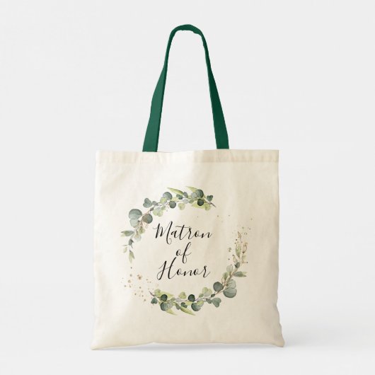 waterverf greenery matron of ere canvas tas (Achterkant)