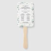 Waterverf Greenery met Gold Wedding Hand Fan Handwaaier (Achterkant)