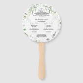 Waterverf Greenery met gouden weddenschap Handwaaier (Achterkant)