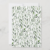 Waterverf greenery met multi-fotoscript feestdagenkaart (Achterkant)