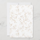 Waterverf Greenery met Sage and Gold Wedding Inv Kaart (Achterkant)