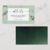 Waterverf Greenery met Sage en Gold Details Bus Visitekaartje (Voorkant / Achterkant)