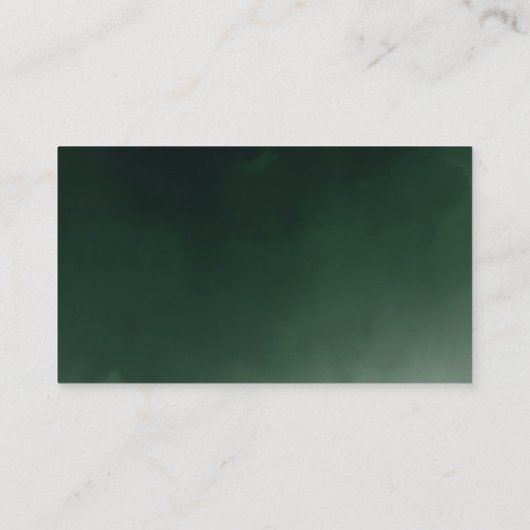 Waterverf Greenery met Sage en Gold Details Visitekaartje (Achterkant)