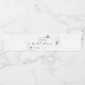 Waterverf Greenery met Sage Water Fles Label Waterfles Etiket (Enkel label)