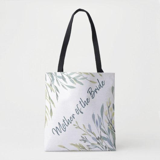 Waterverf Greenery Moeder van de Bride Tote Bag (Voorkant)