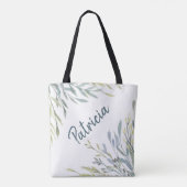 Waterverf Greenery Moeder van de Bride Tote Bag (Achterkant)