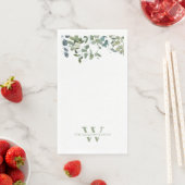 Waterverf Greenery Monogram Paper Guest Towels Servet (Insitu)
