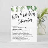 Waterverf Greenery na de bruiloft Kaart (Staand voorkant)