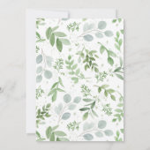 Waterverf Greenery op Vrijgezellenfeest van het ka Kaart (Achterkant)