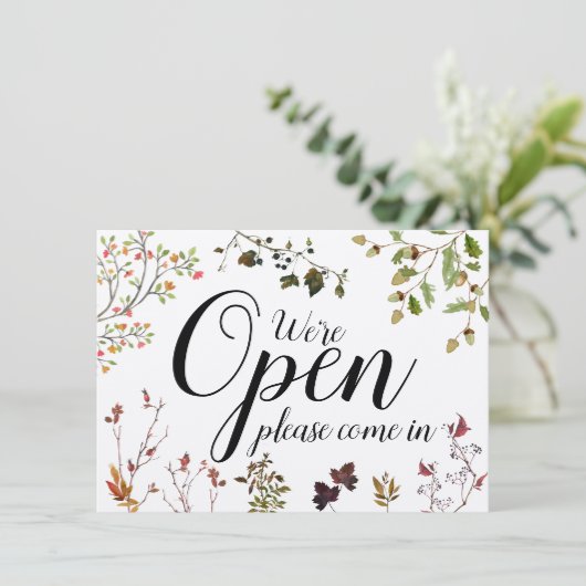 Waterverf Greenery Open Closed Herfst Naherfst Sig (Staand voorkant)